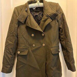 Zara Manteco Olive Wool Coat